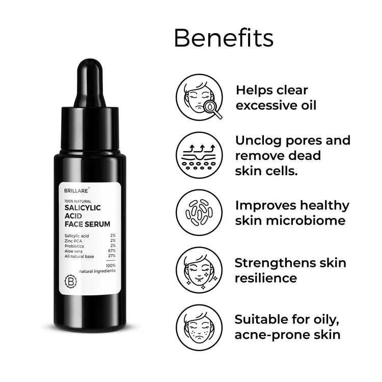 BRILLARE 2% Salicylic Acid Face Serum for Acne-Prone Skin Face Serum 30 ml