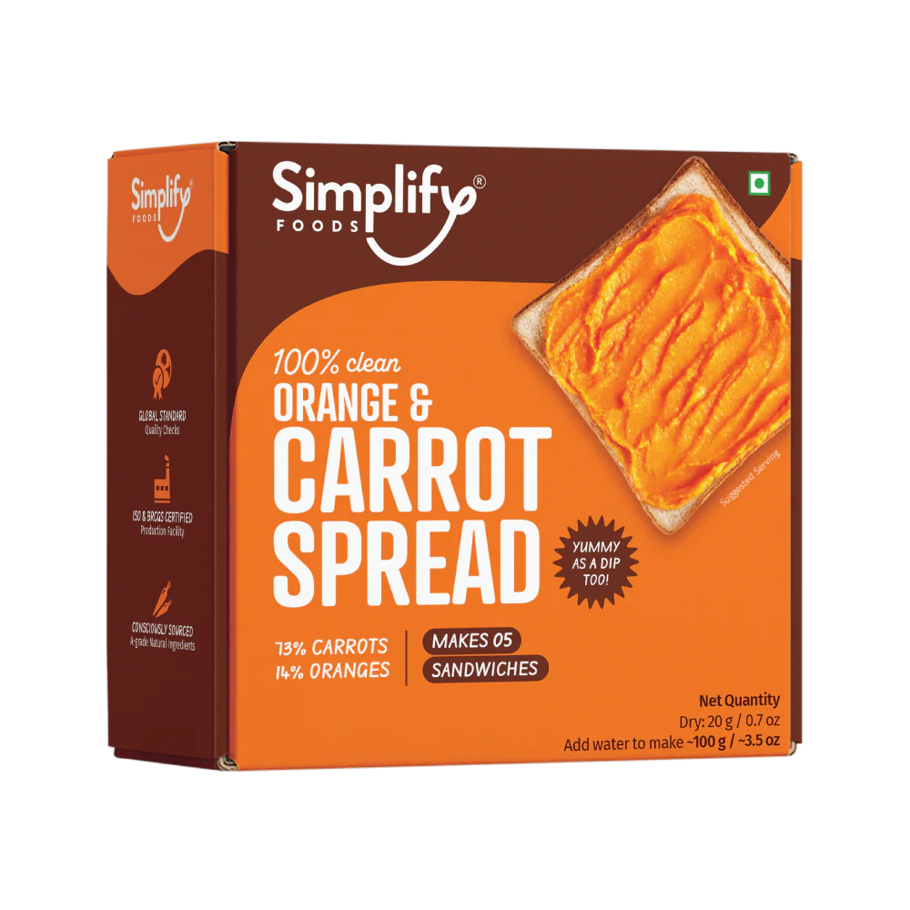 Simplify foods  Orange & Carrot Spread 20g