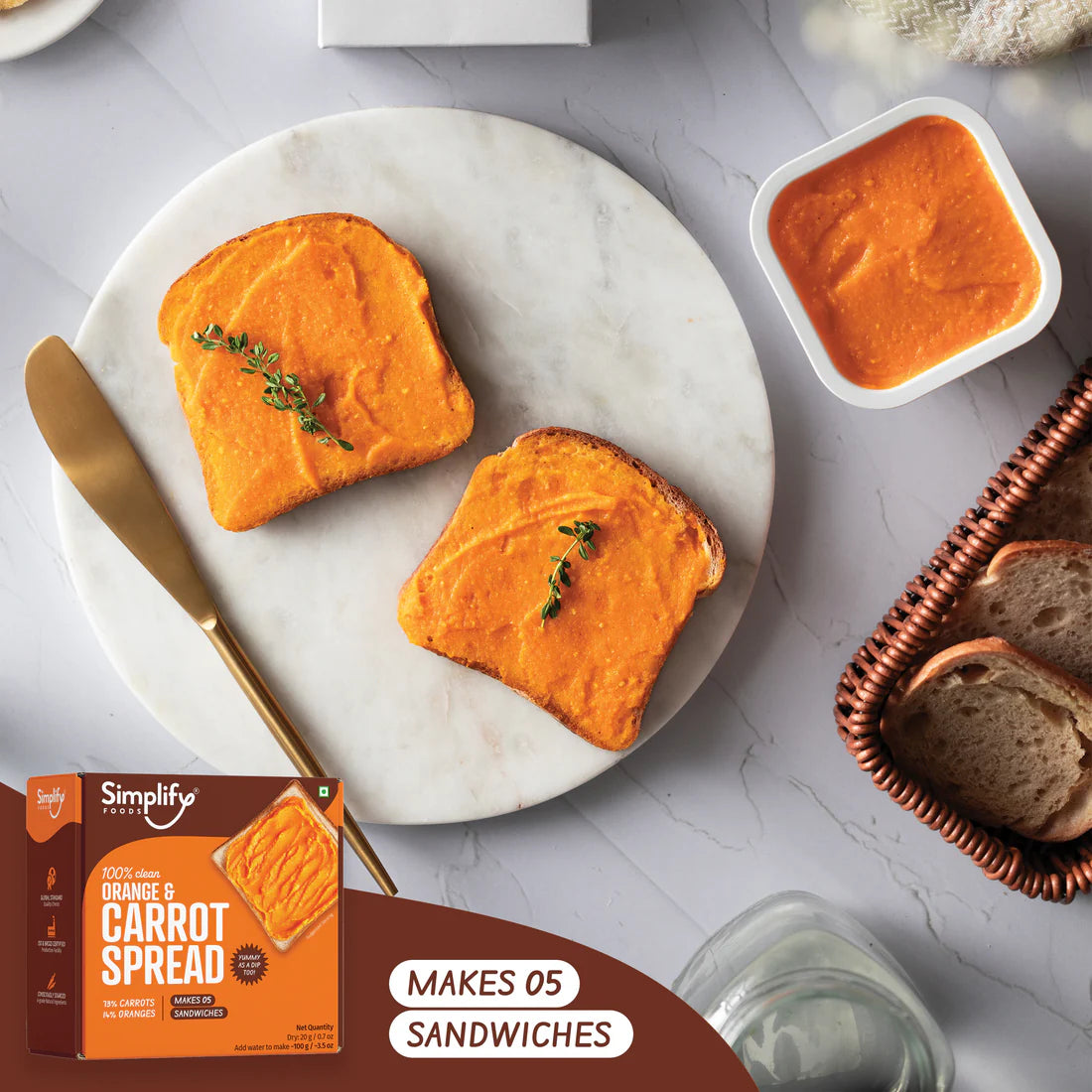 Simplify foods  Orange & Carrot Spread 20g