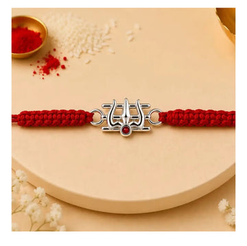 Kalyan Jewellers 925 Tripundra Silver Trishul Rakhi
