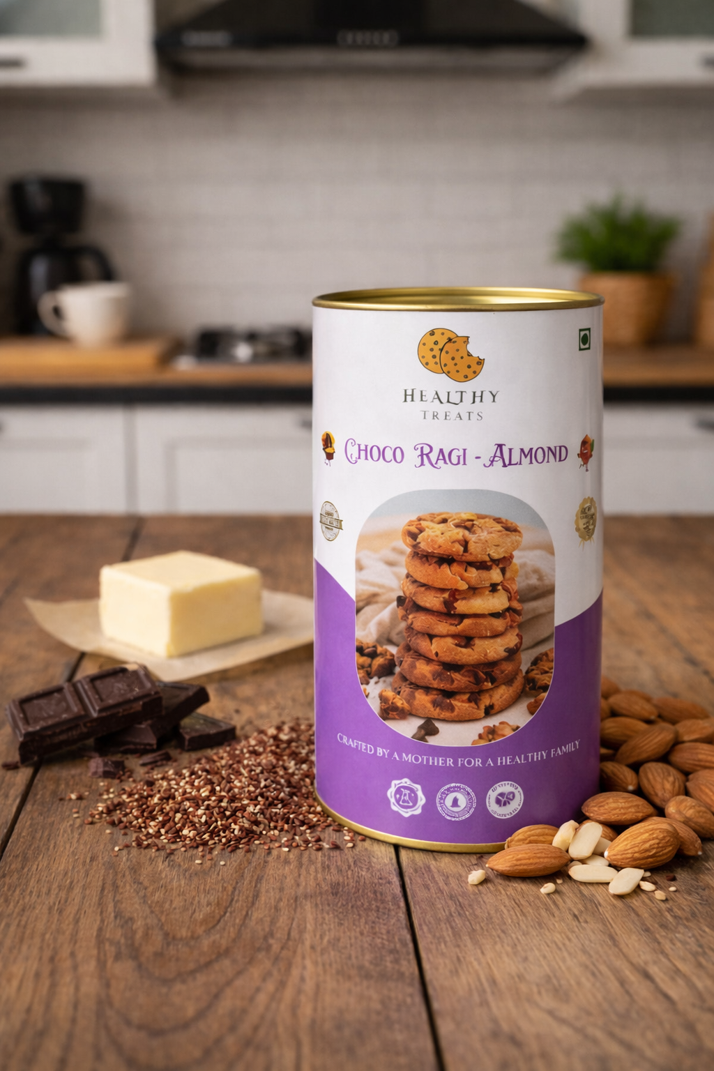 Choco Raagi Almond Cookies - 250g