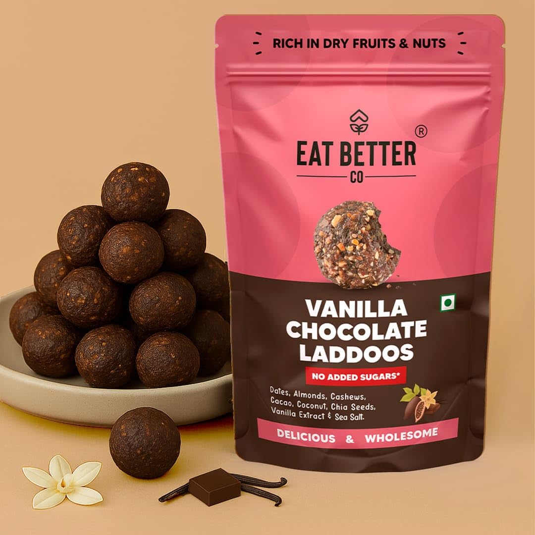 EAT BETTER CO Vanilla & Chocolate Sugar-Free Laddoos - 200 G