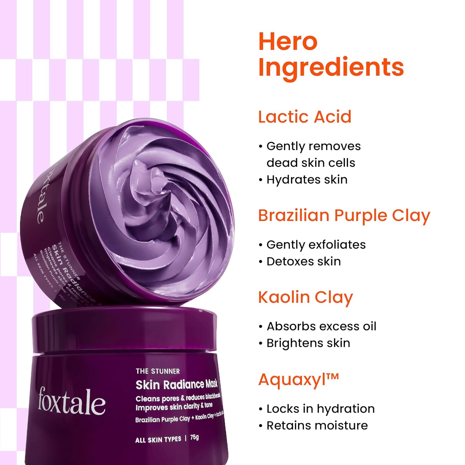 Foxtale De-Tan Face Mask with Lactic Acid for Glowing Skin 1