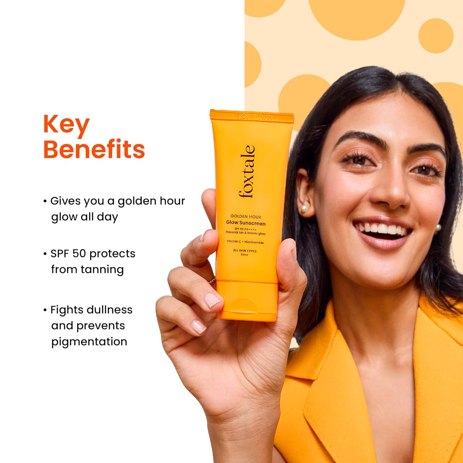 Foxtale SPF 50 Vitamin C Glow Sunscreen PA
