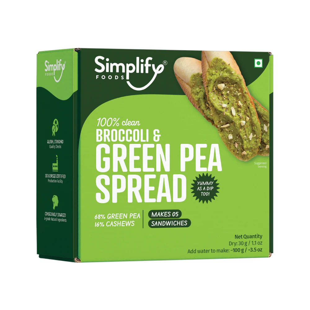 Simplify Foods Broccoli & Green Pea Spread - 30g