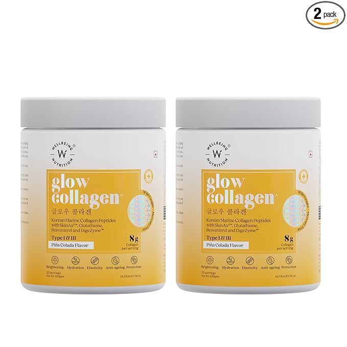 Glow Collagen Marine Powder – Pina Colada, 250g, 8000mg