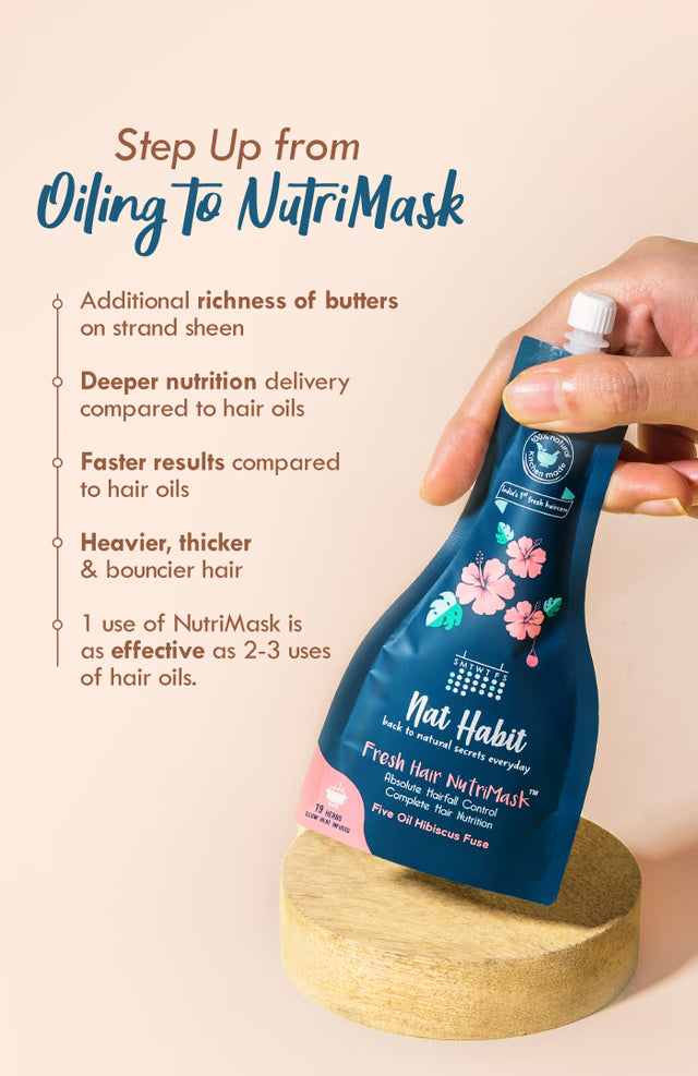 Nat Habit Five Oil Hibiscus Nutri Hair Mask - 40g Pack *2