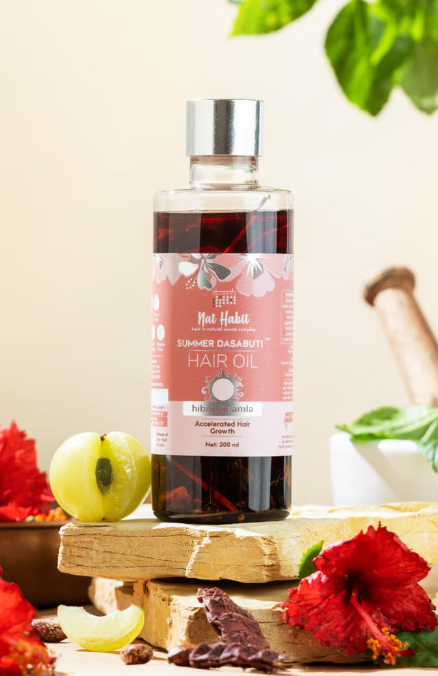 Nat Habit Hibiscus Amla Summer Hair Oil - 200 ml