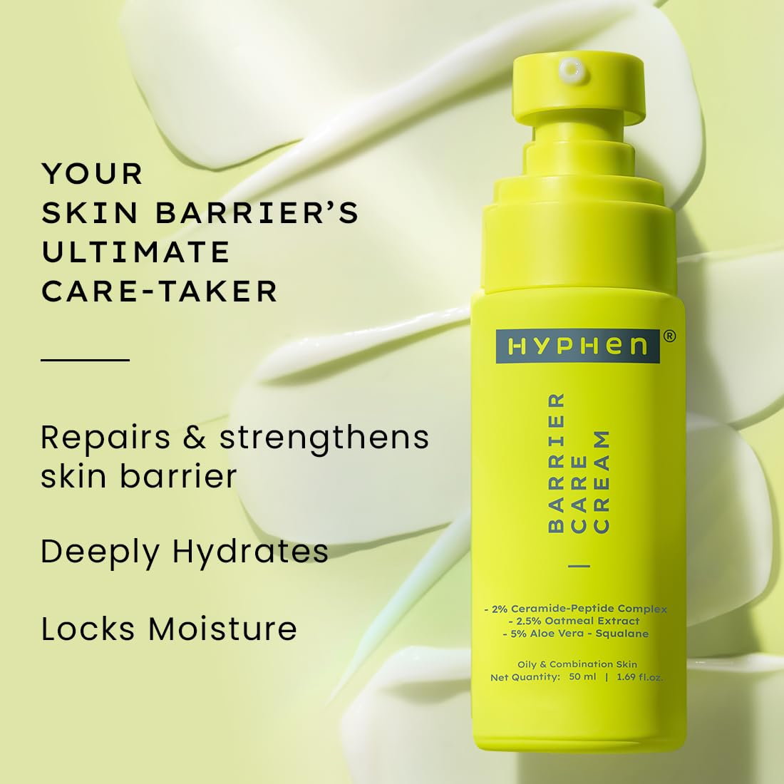 Hyphen 2% Ceramide-Peptide Barrier Repair Gel Moisturizer – 50ml