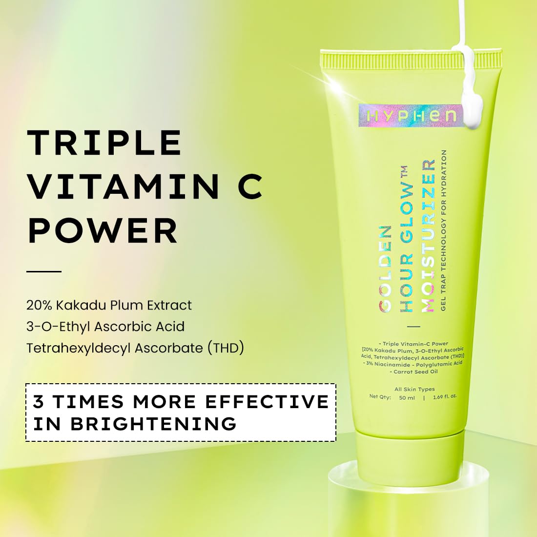 Hyphen Brightening Face Moisturizer with Vitamin C (50ml)