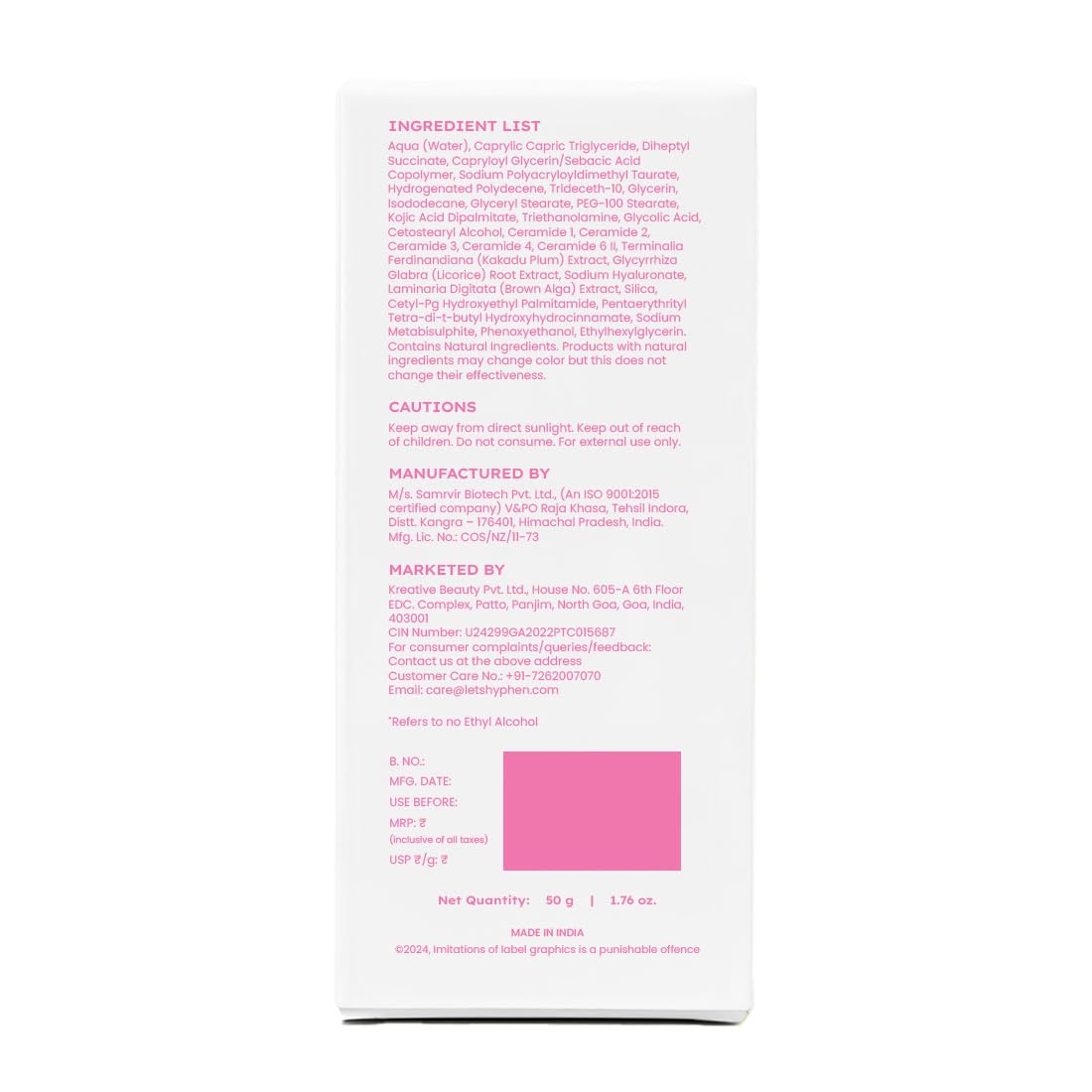 Hyphen De-Pigmentation Serum 2% Kojic Acid – 30ml