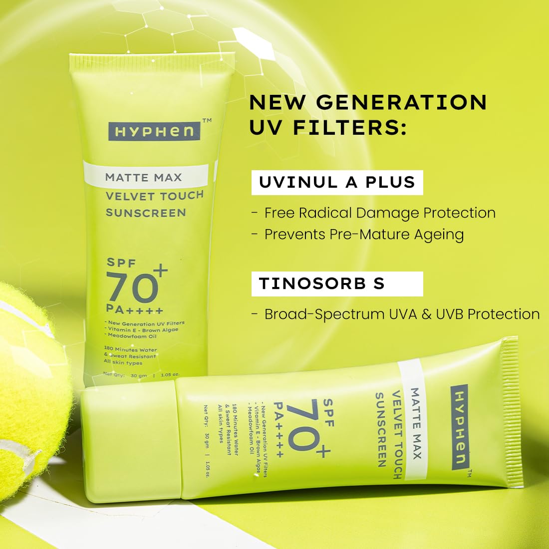 Hyphen Matte Max Sunscreen SPF 70+ PA++++ – 30g