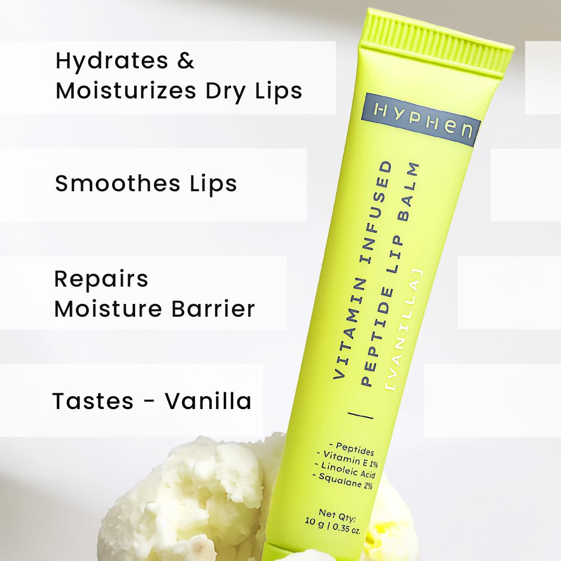 Hyphen Vanilla Peptide Lip Balm 10gm | Hydrating & Repair