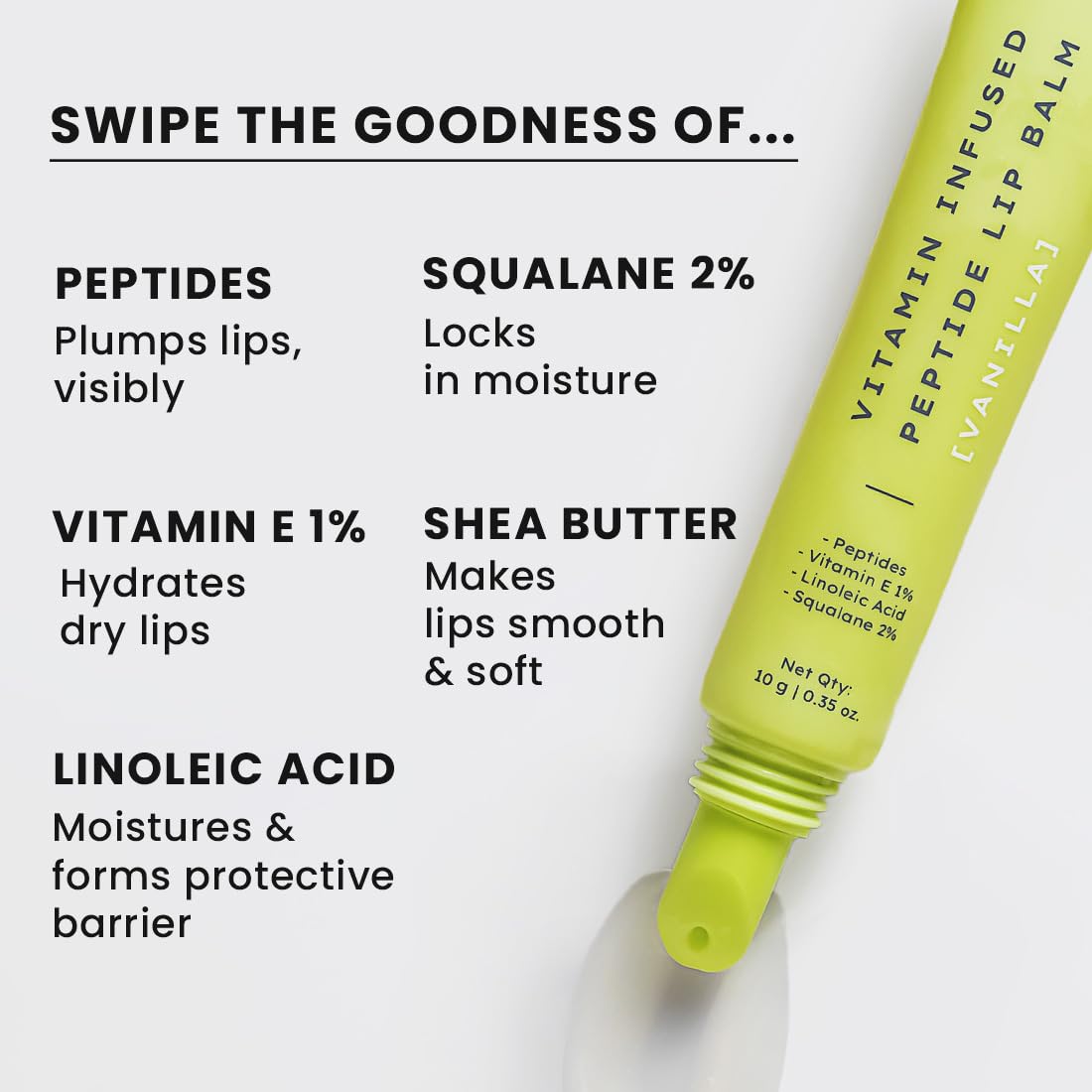 Hyphen Vanilla Peptide Lip Balm 10gm | Hydrating & Repair