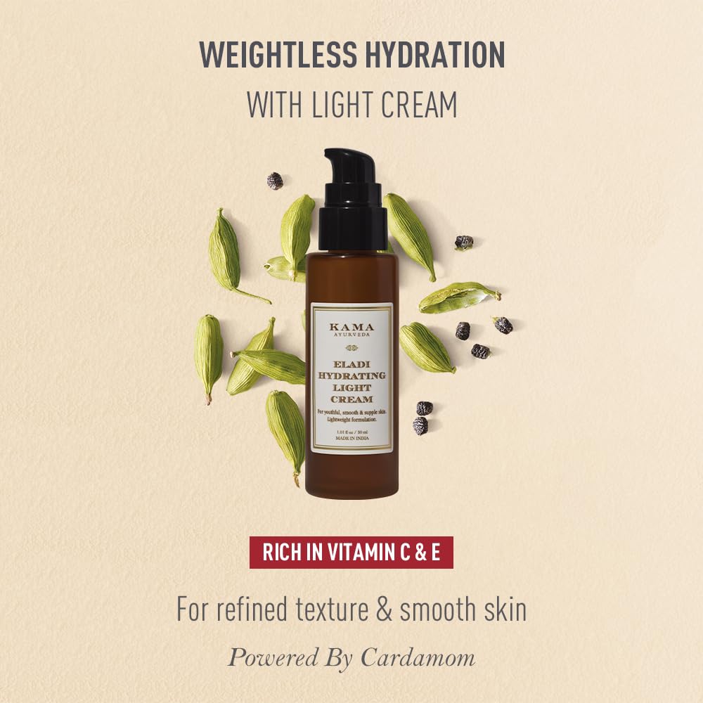 Kama Ayurveda Eladi Hydrating Light Cream 30gm | Organic