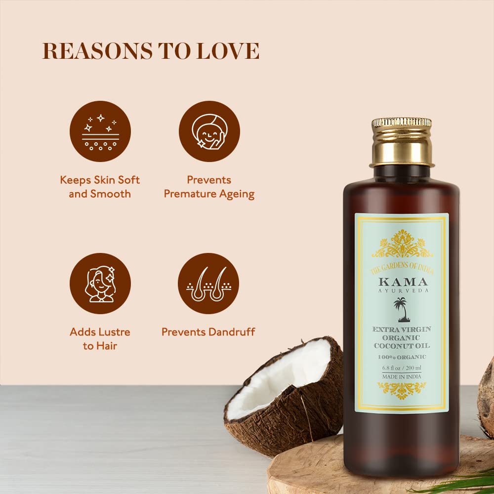 Kama Ayurveda Extra Virgin Organic Coconut Oil, 200ml