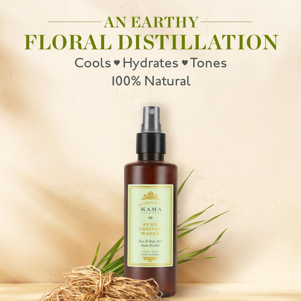 Kama Ayurveda Pure Vetiver Water | Natural Face Mist 50ml