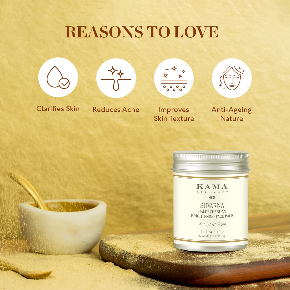 Kama Ayurveda Suvarna Haldi Chandan Brightening Pack 40g