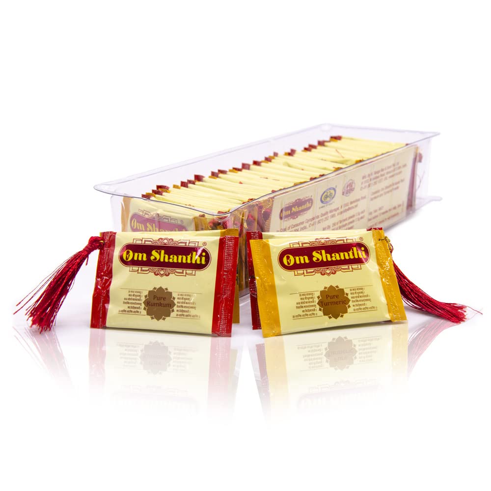 Kumkum & Haldi Return Gift Set – 100 pcs (50 Each) | Ideal for Weddings, Pooja & Festive Gifting