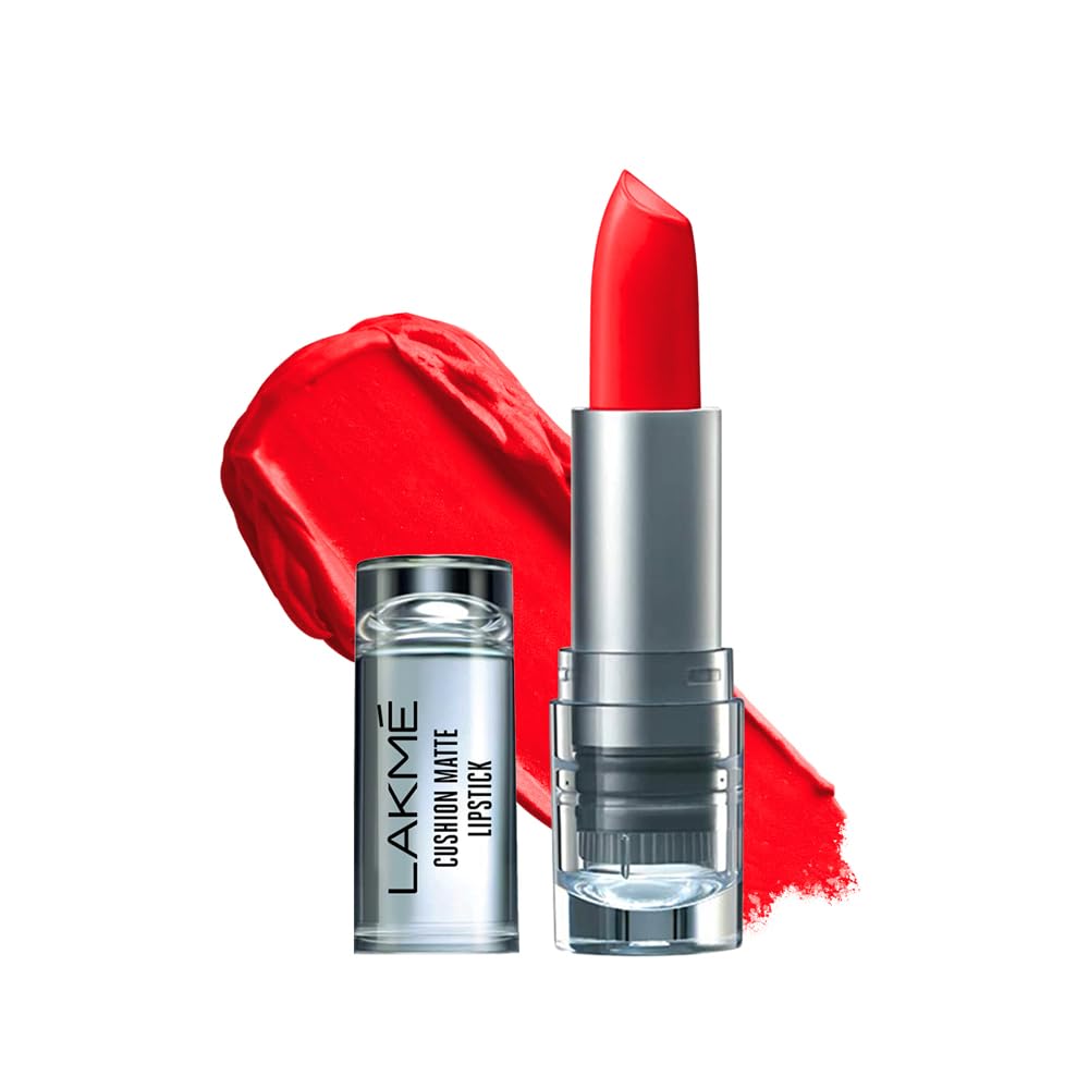 LAKMÉ Cushion Matte Lipstick Red Bombshell – Soft Matte Finish