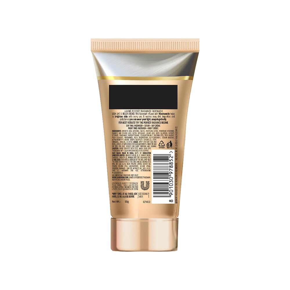 Lakmé Perfect Radiance Face Wash 50g – Brightening Daily Cleanser