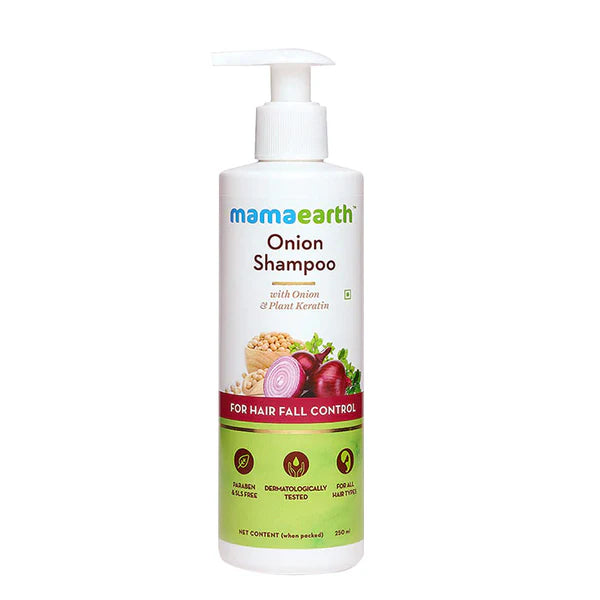 Mamaearth Onion Shampoo for Hair Fall Care – 180 ml