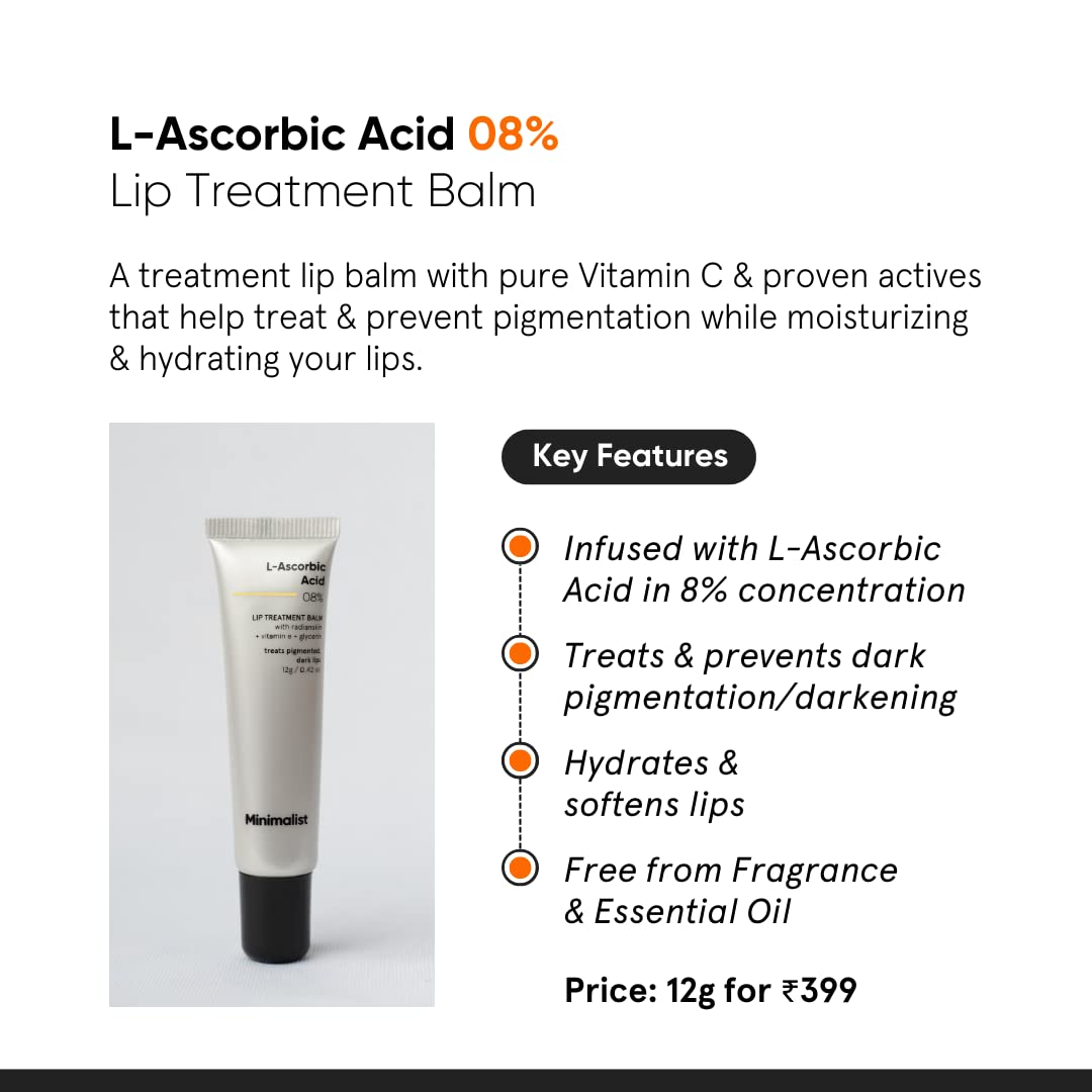 Minimalist Lip Treatment Balm for Pigmented & Dark Lips - 12g 