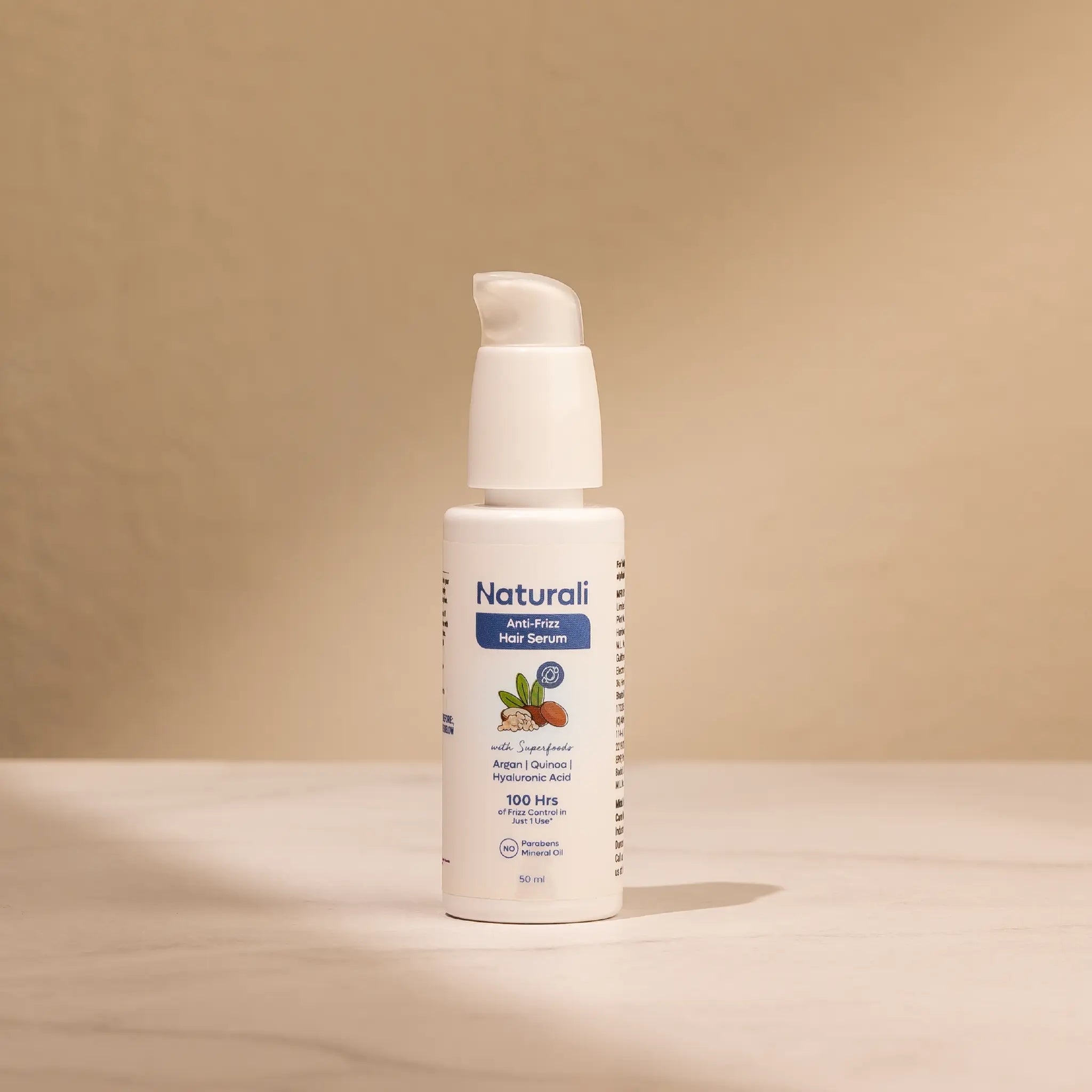 Naturali Anti-Frizz Hair Serum with Argan Oil Quinoa Hyaluronic Acid 50ml