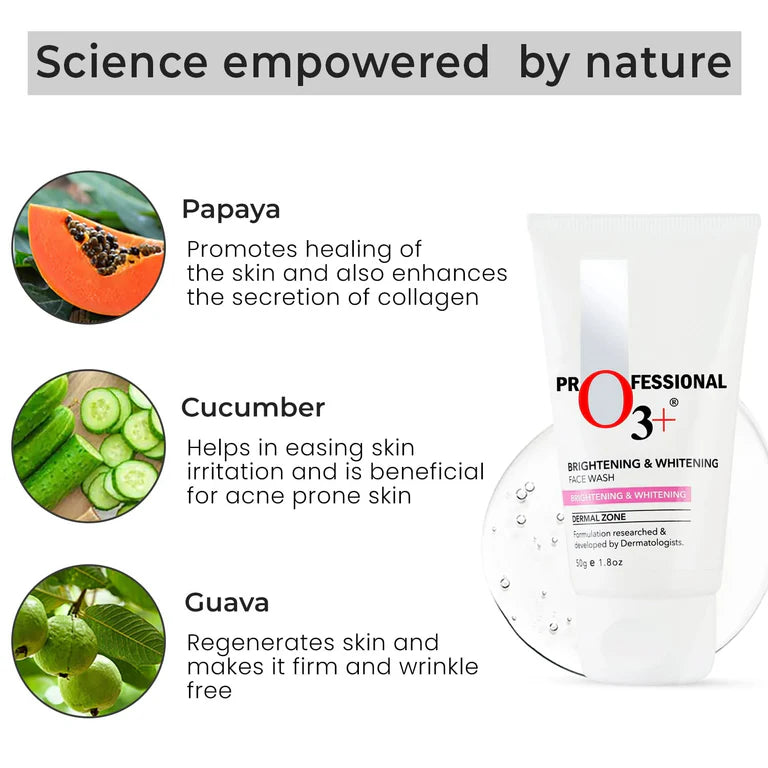O3+ Brightening & Whitening Face Wash