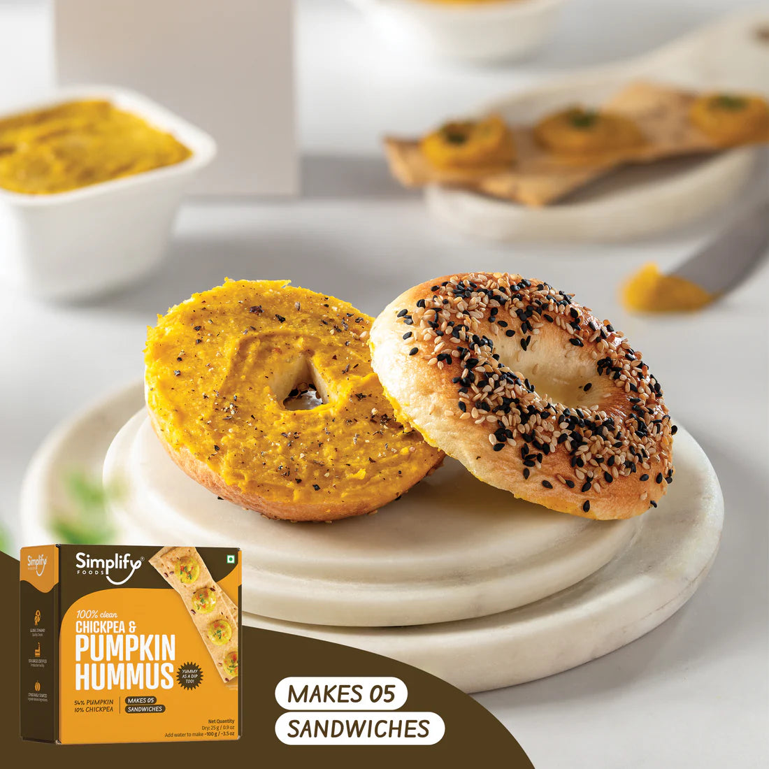 Simplify Foods Chickpea & Pumpkin Hummus 25g