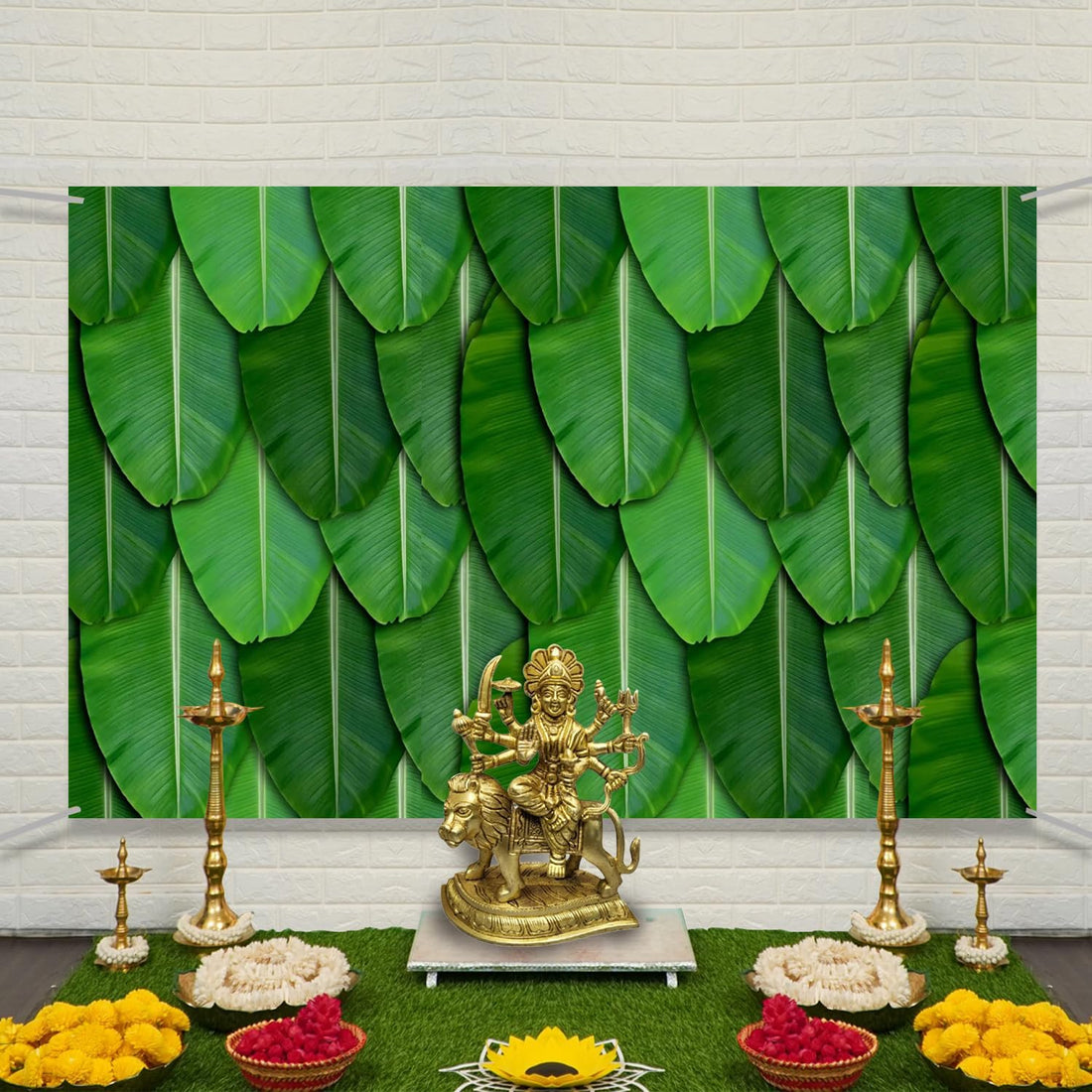Party Propz Banana Leaf Backdrop Cloth 