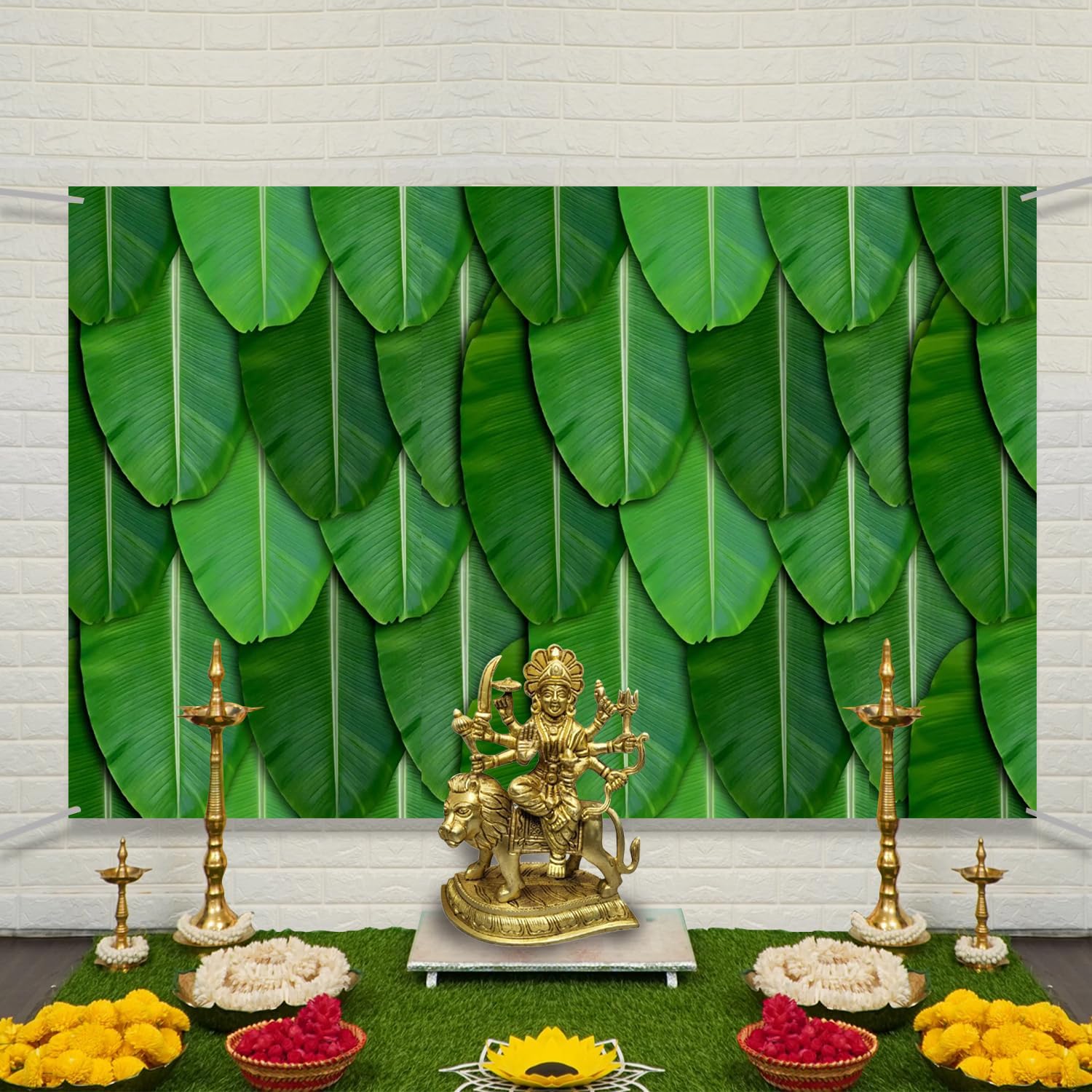 Party Propz Banana Leaf Backdrop Cloth 