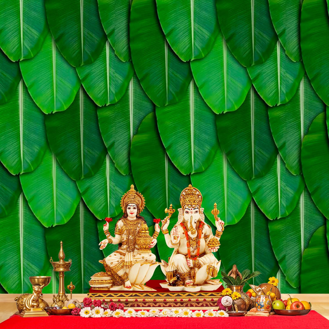 Party Propz Banana Leaf Backdrop Cloth 