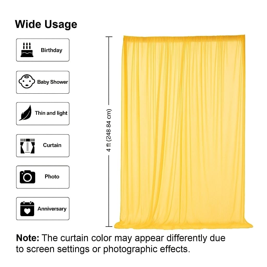 Yellow Net Backdrop for Pooja & Wedding Decorations