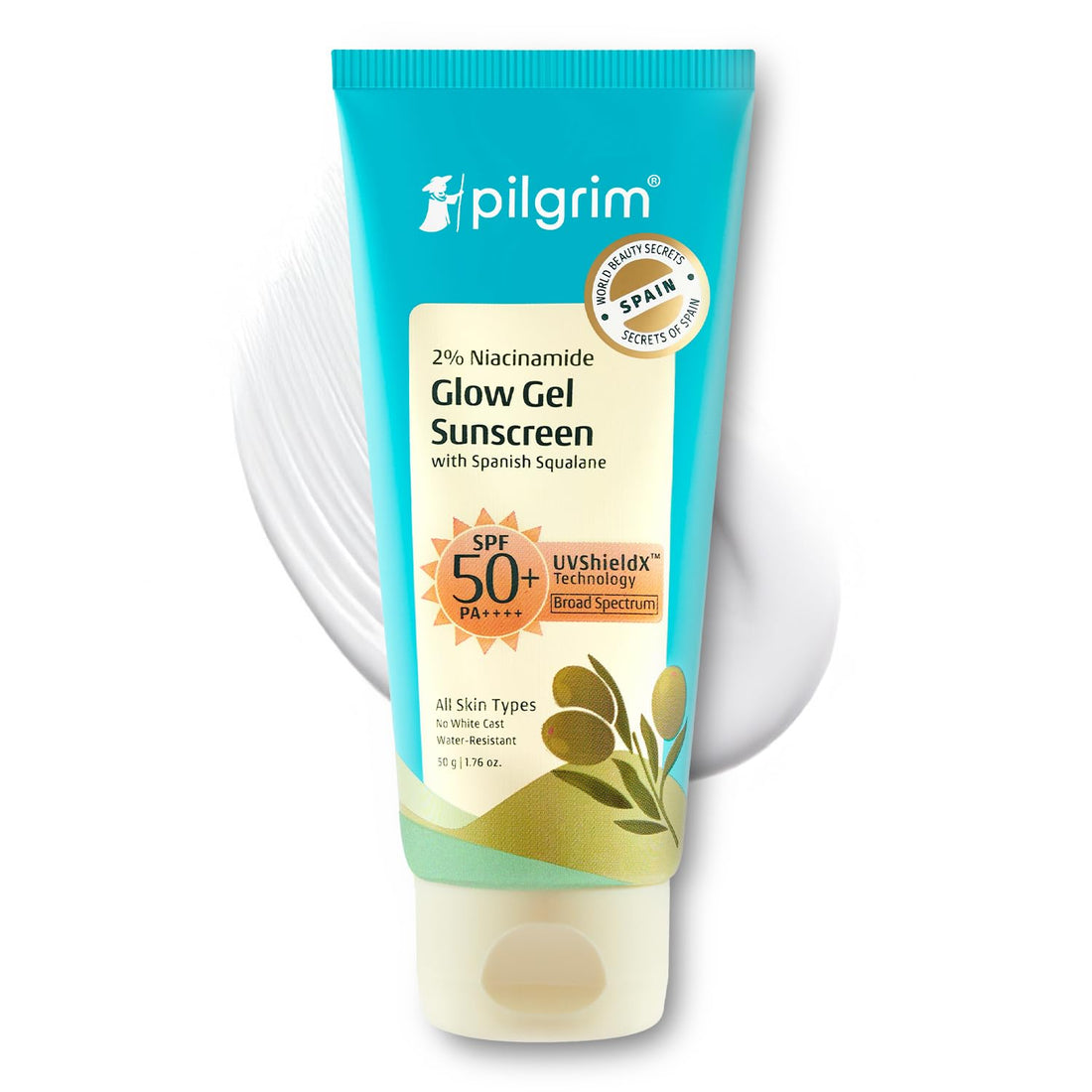 Pilgrim Glow Sunscreen SPF 50+++ with Niacinamide & Squalane