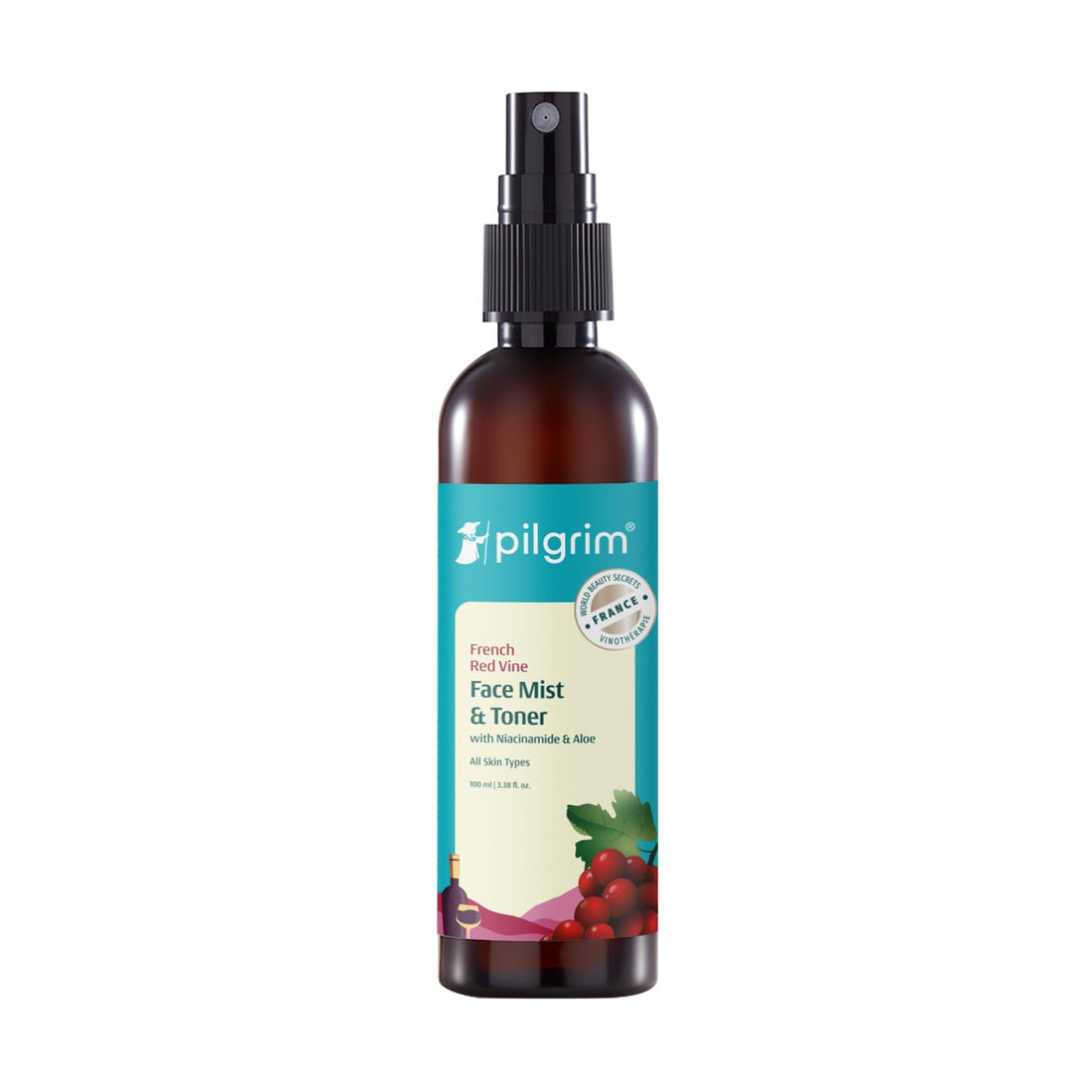Pilgrim Red Vine Alcohol-Free Toner & Face Mist Spray