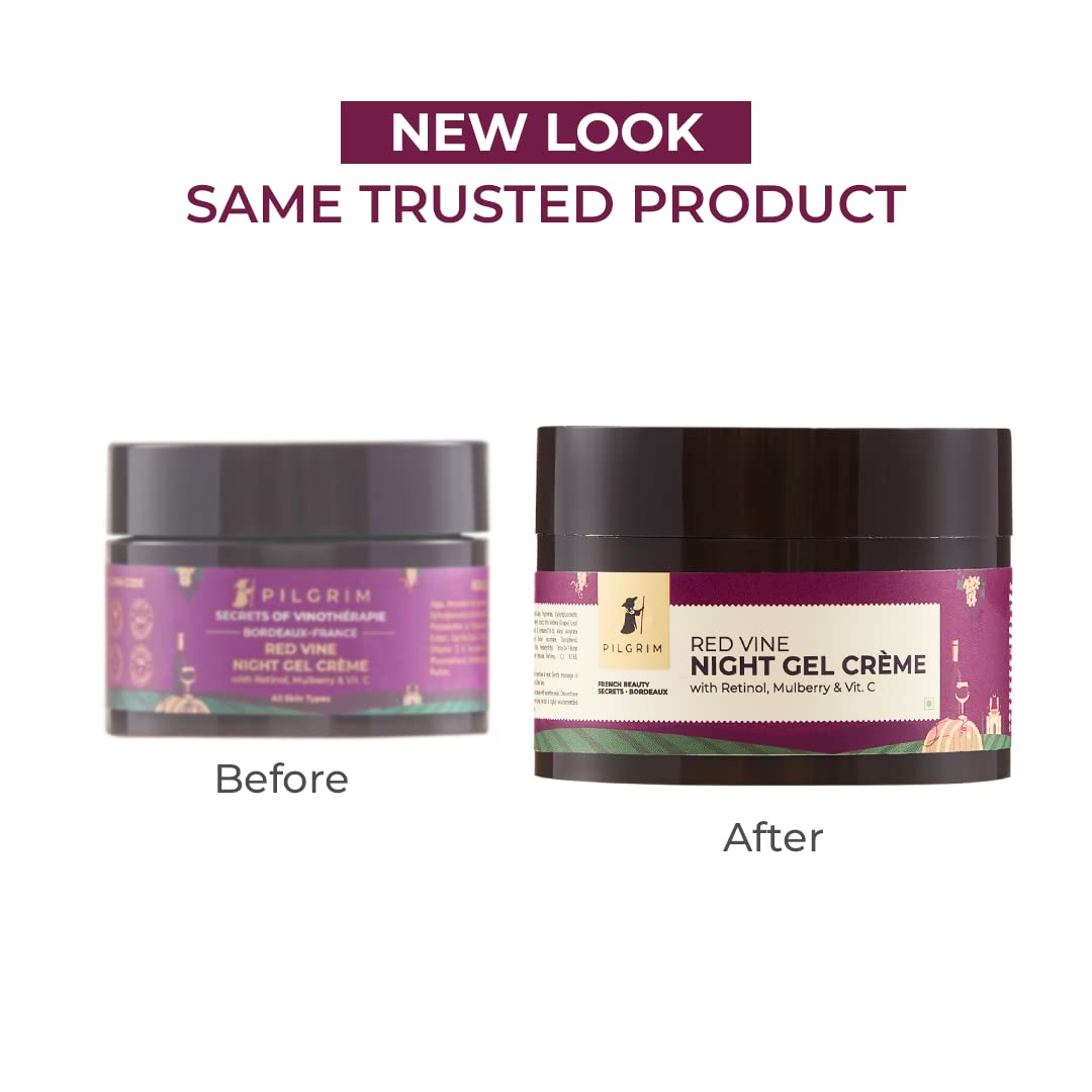Pilgrim Red Vine Retinol Night Cream for Glowing Skin