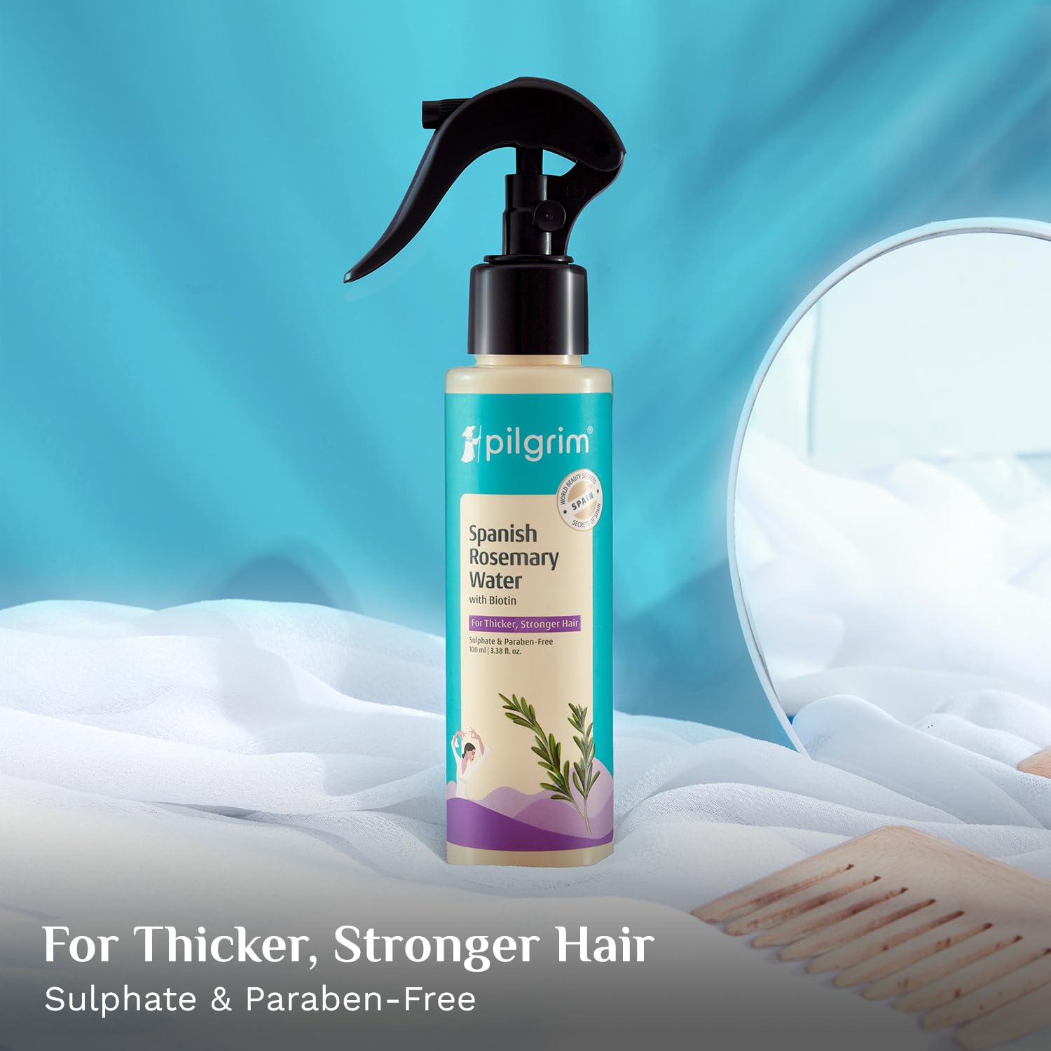 Pilgrim Rosemary Water Spray with Biotin for Hair Growth