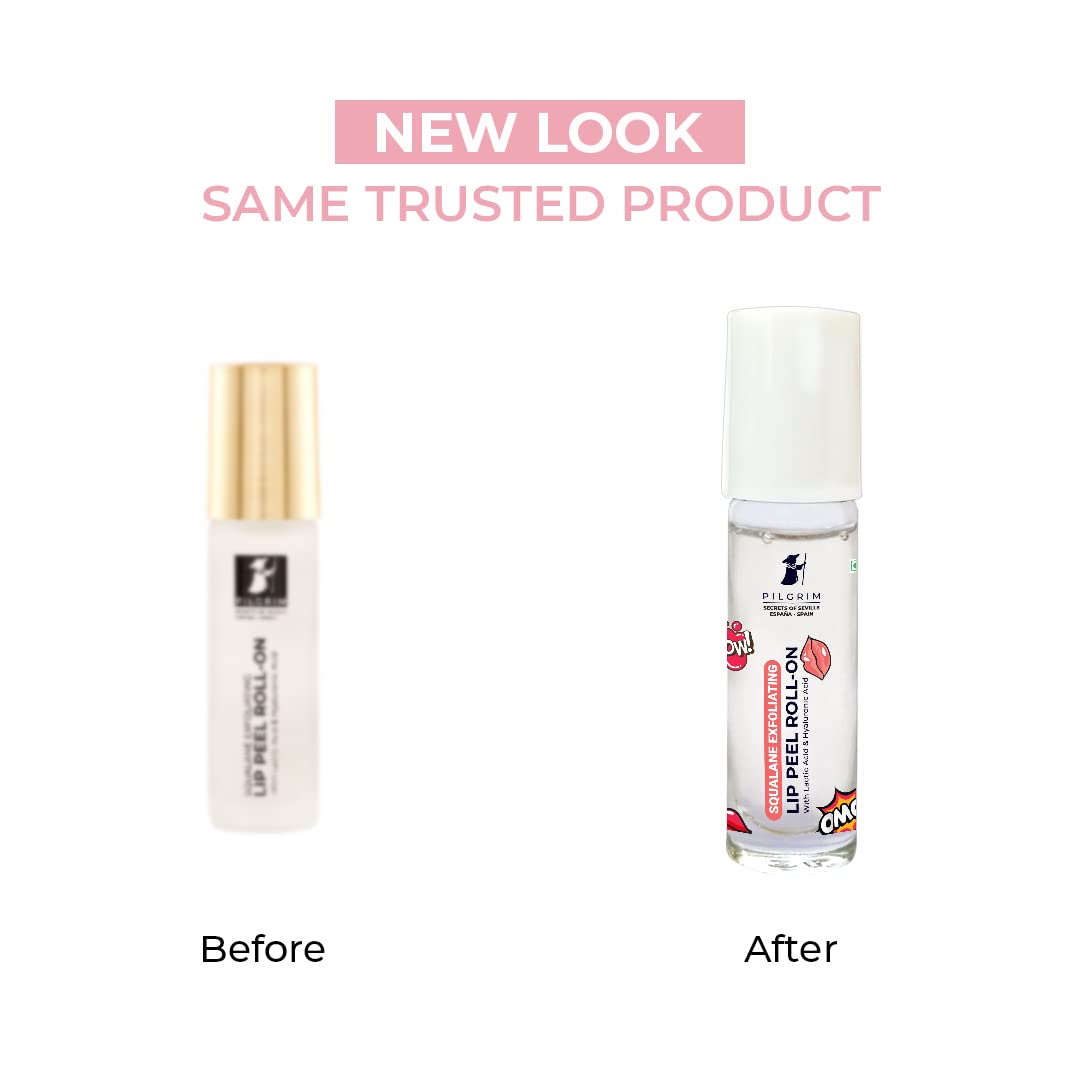 Pilgrim Squalane Lip Peel Roll-On for Soft, Glossy Lips