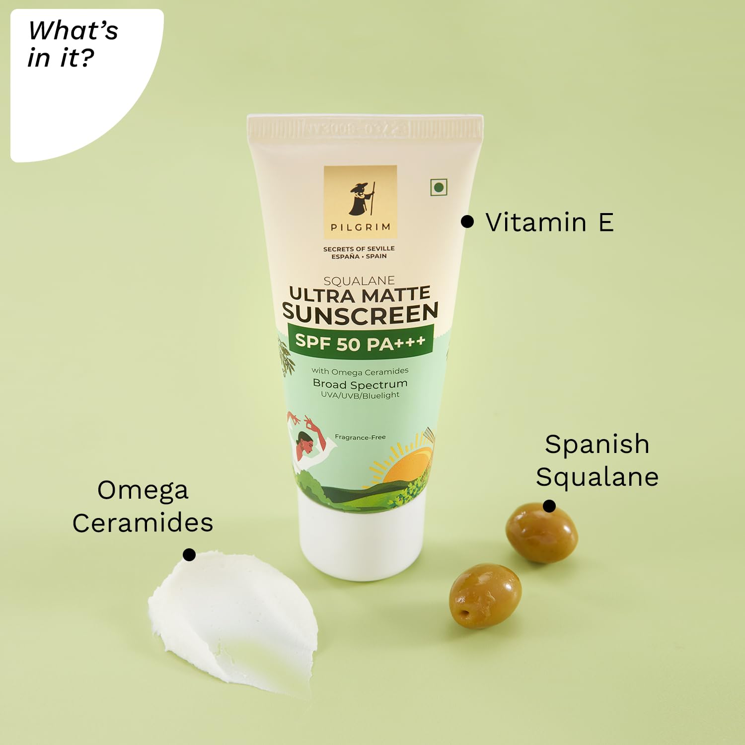 Pilgrim Squalane Ultra Matte Sunscreen SPF 50 PA+++