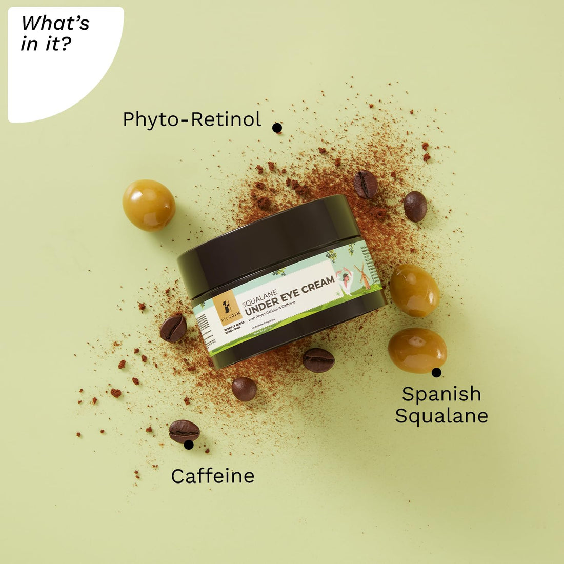 Pilgrim Squalane Under Eye Cream for Dark Circles & Puffiness
