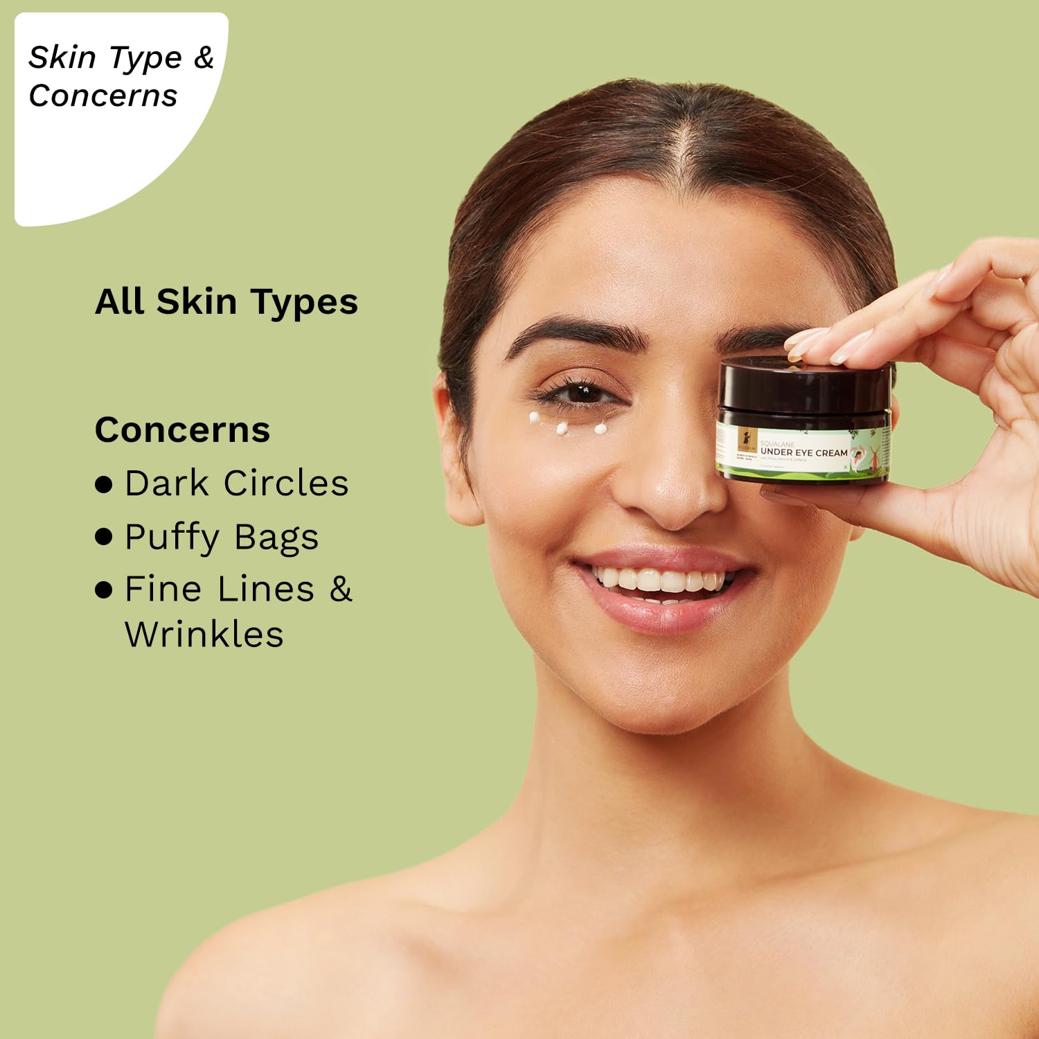 Pilgrim Squalane Under Eye Cream for Dark Circles & Puffiness