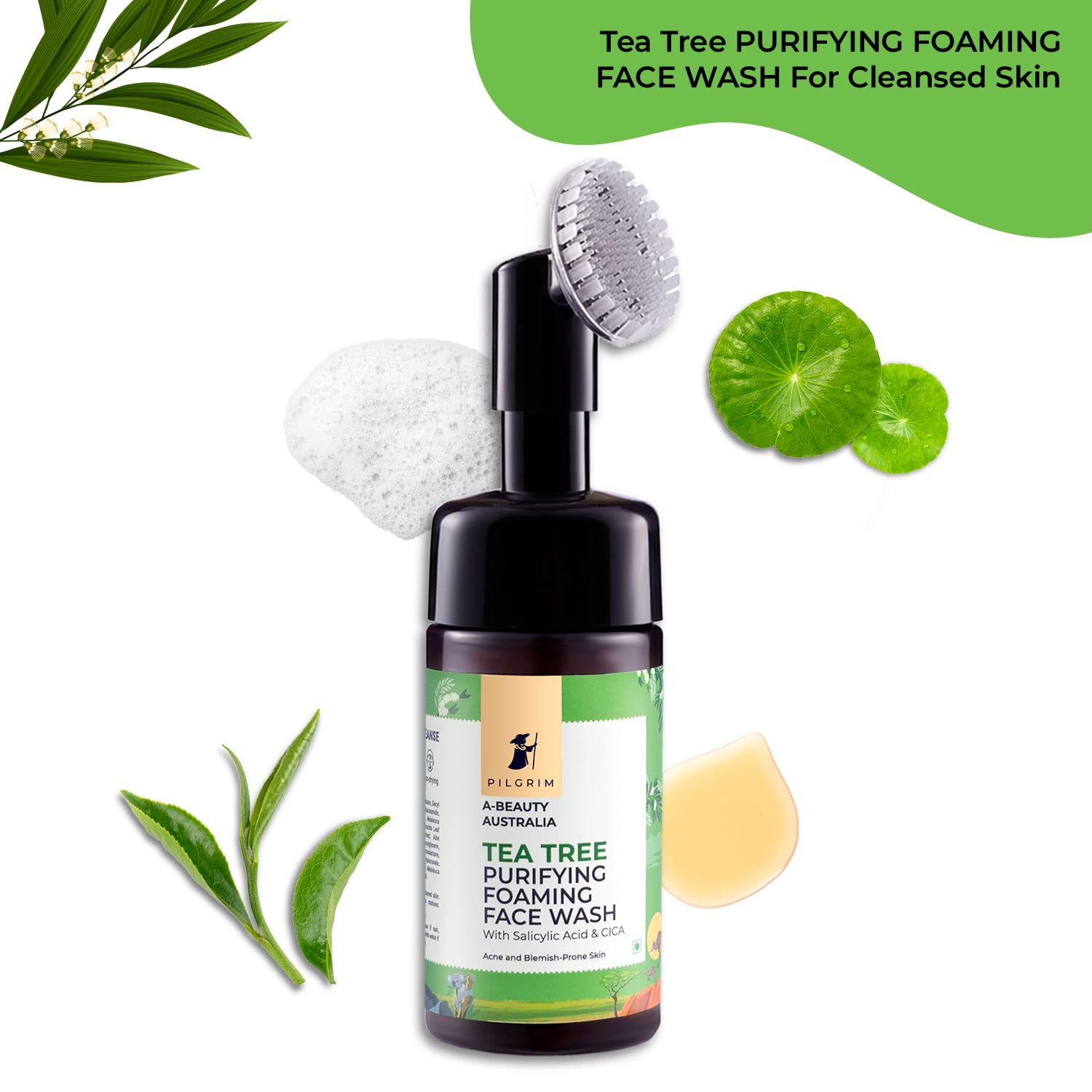 Pilgrim Tea Tree & Salicylic Acid Foaming Face Wash – 120ml