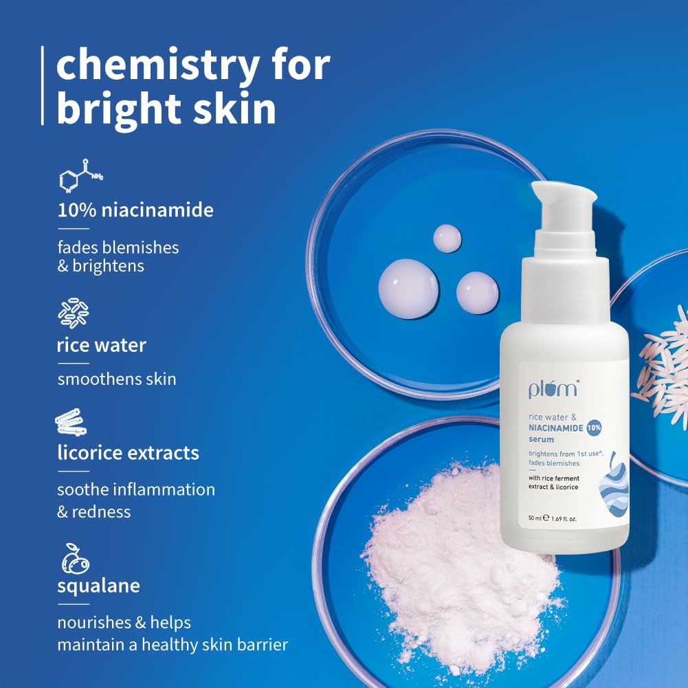 Plum 10% Niacinamide Serum 50ml | Bright & Clear Skin