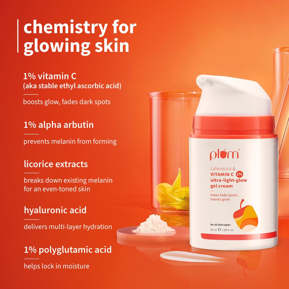Plum 1% Vitamin C Gel Cream for Glow & Hydration 50g