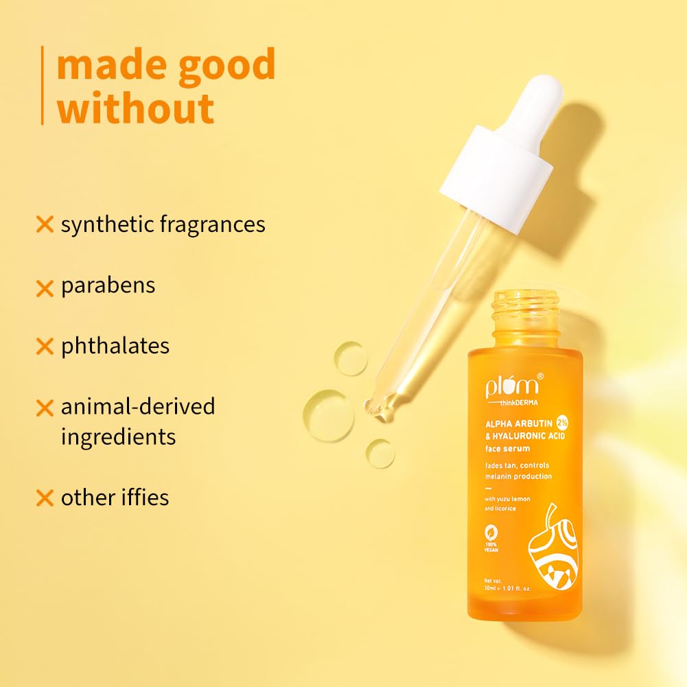 Plum 2% Alpha Arbutin & Hyaluronic Face Serum 30ml
