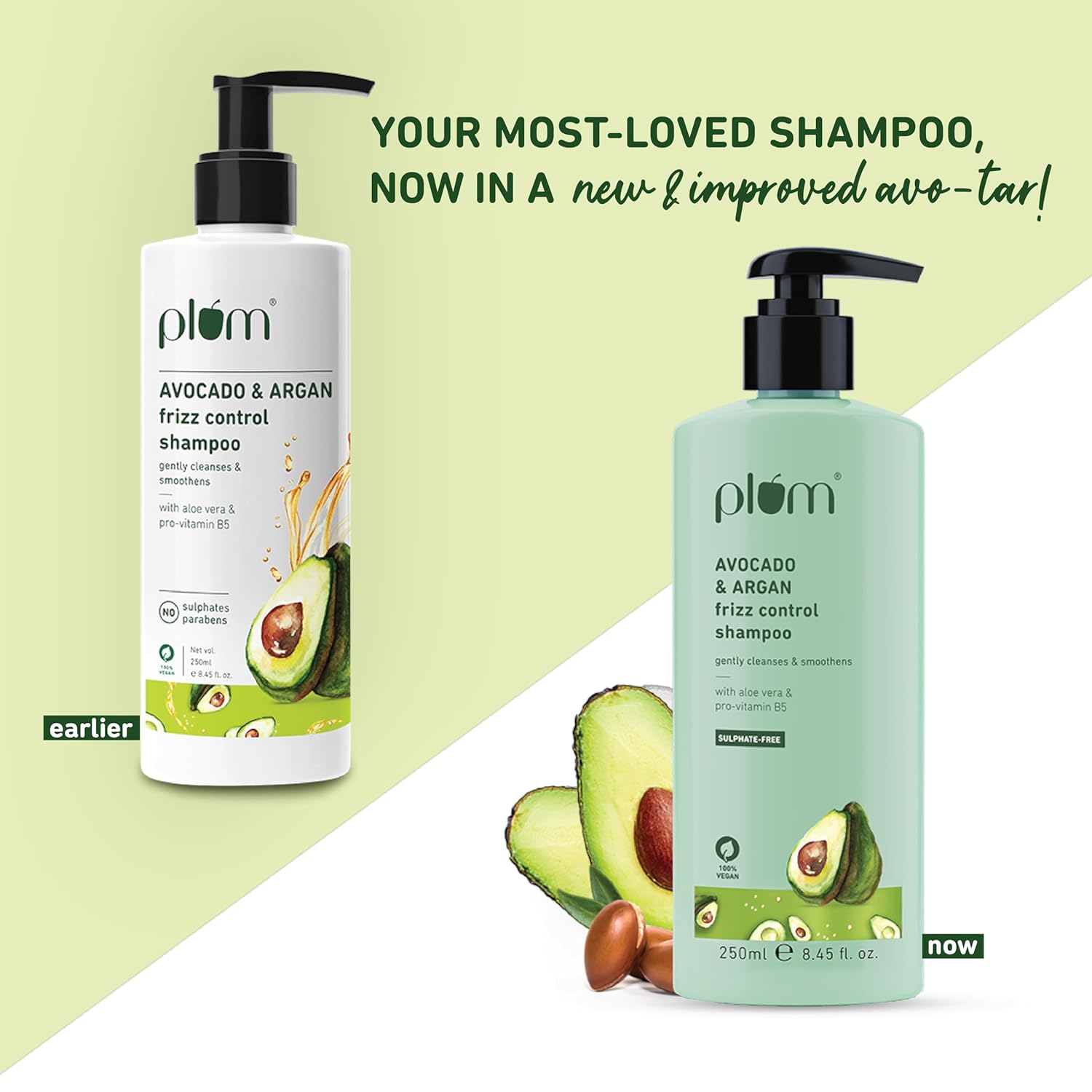 Plum Avocado & Argan Frizz Control Shampoo 250ml
