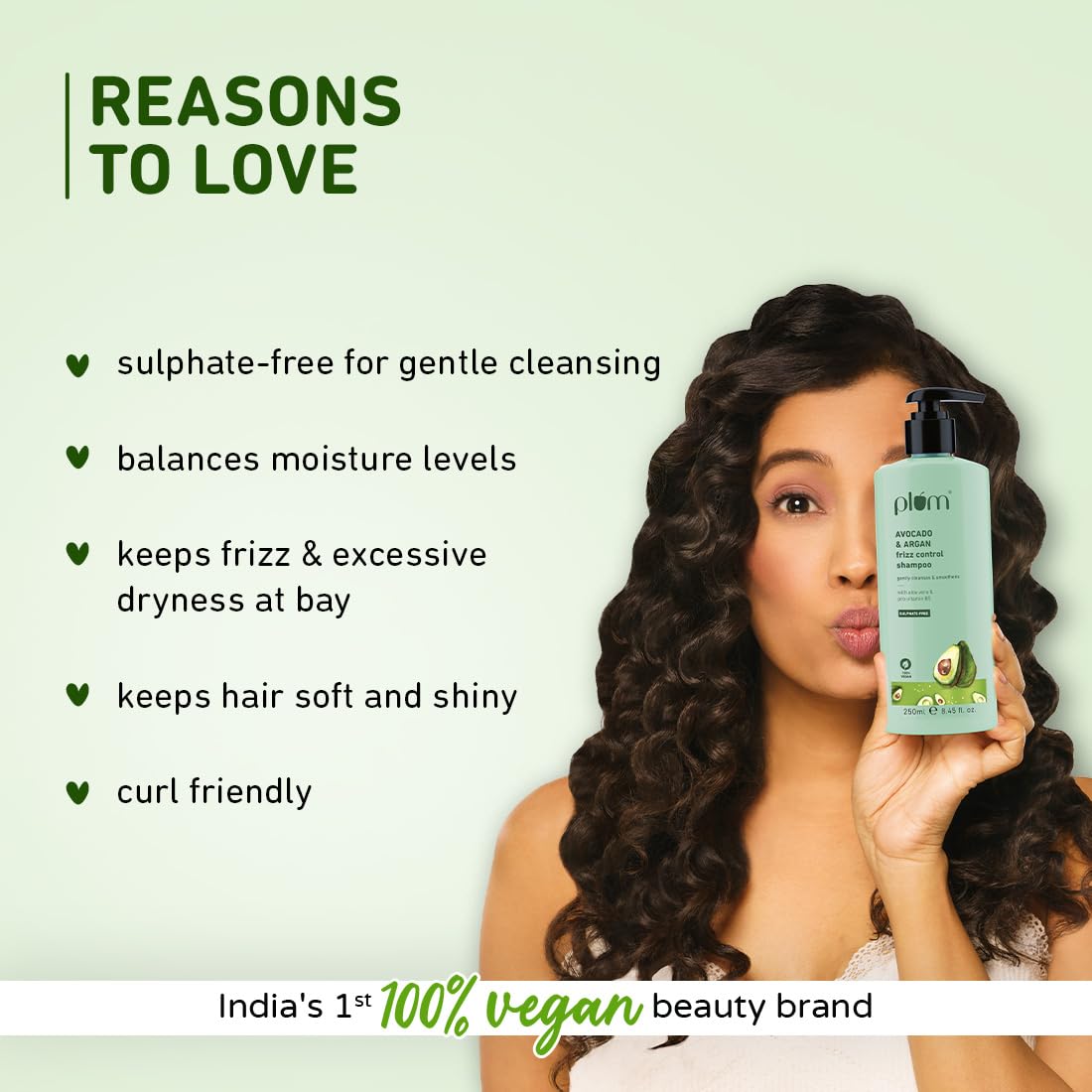 Plum Avocado & Argan Frizz Control Shampoo 250ml
