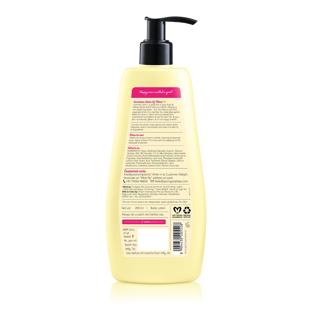 Plum BodyLovin' Lily Miss Sunshine SPF35 Body Lotion 200ml