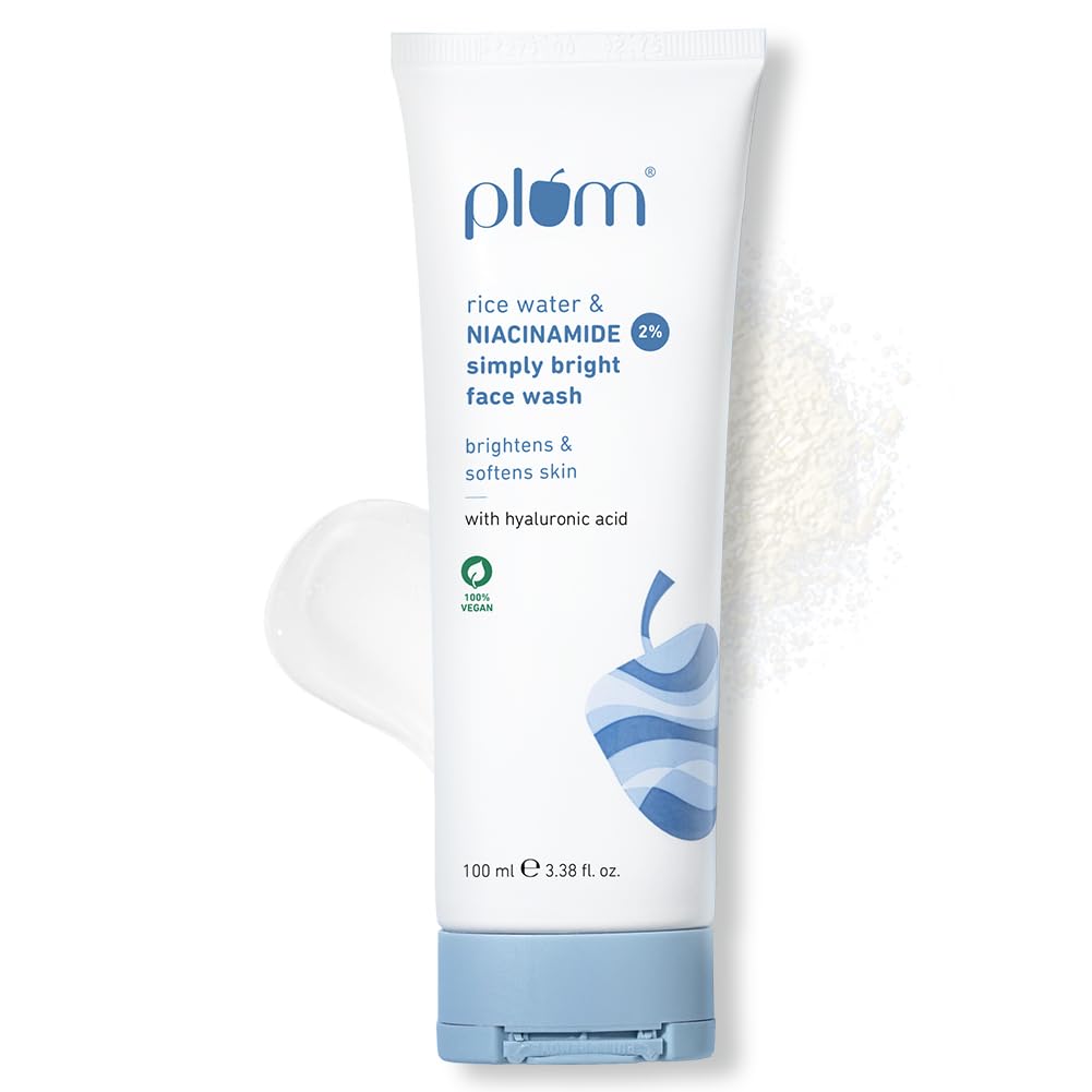 Plum Face Wash 100ml | 2% Niacinamide & Rice Water